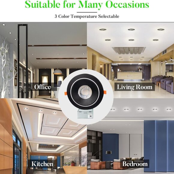 Recessed LED Gimbal Light‎ 6 inch Pack of 6 - Picture 7 of 7